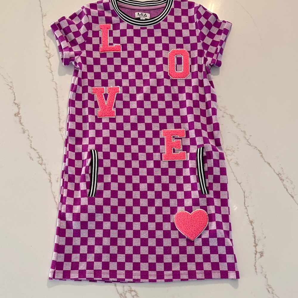 MIA Kids Casual Checkered Dress
